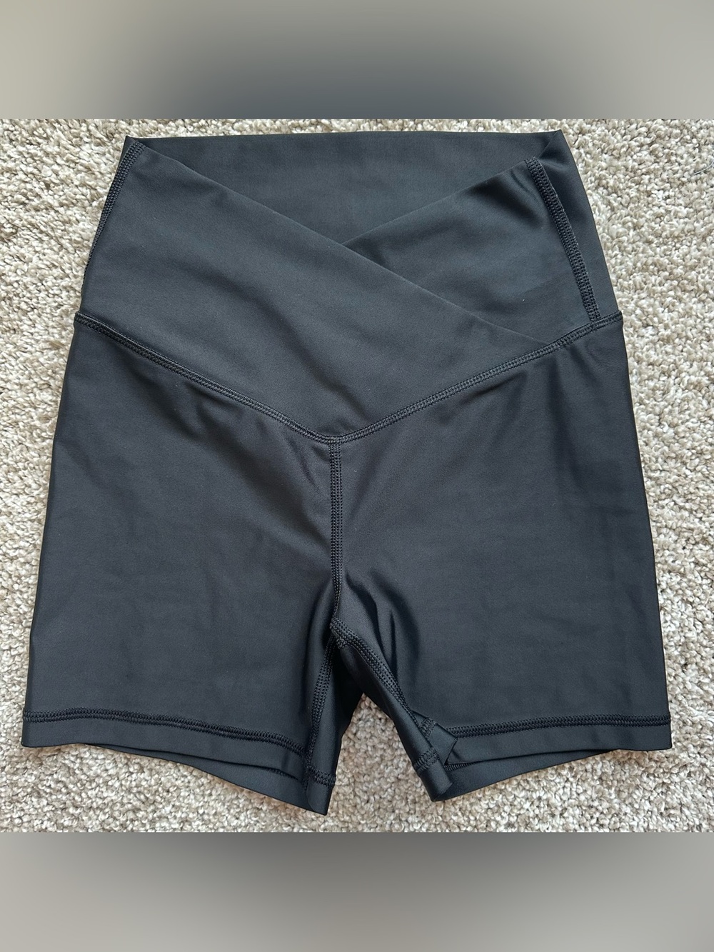 OFFLINE by Aerie High-Rise Women's Biker Short Solid Black XS 4" Inseam A255
